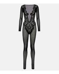 Wolford Butterfly Net Jumpsuit in Black Lyst