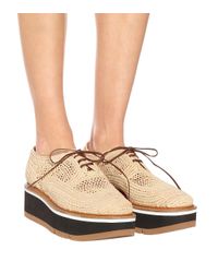 raffia shoes clergerie acajou oxford platform