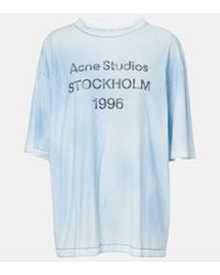 Acne Studios Cotton And Hemp T-Shirt in Gray | Lyst