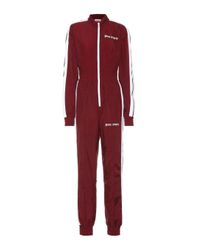 Palm Angels Red Zip-front Jumpsuit