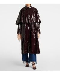 Chloé Short Cape Coat in Black | Lyst