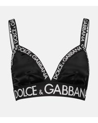 Dolce & Gabbana Sujetador de saten elastico - Negro