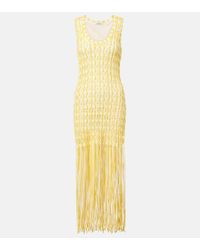 Jonathan Simkhai Sonia Knitted Dress With Fringes | Lyst