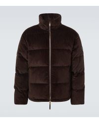 Burberry Brown Corduroy Jacket With Stand-Up Collar for men