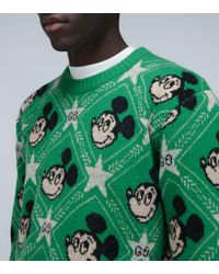 gucci mickey mouse sweater green