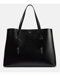 Alaïa Mina 20 Dark Blue Leather Tote Bag | Lyst