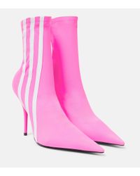 Balenciaga X Adidas Knife Sock Ankle Boots - Pink