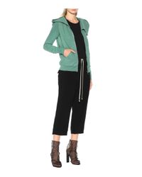 Rick Owens Green Drkshdw Cotton Hoodie