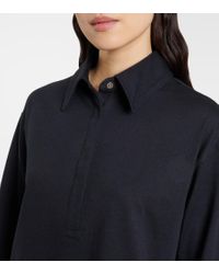 Tシャツ・カットソー THE ROW Black Cashmere Judi Polo Shirt The Row Judi Slim-fit Cashmere Polo Shirt In Black | ModeSens