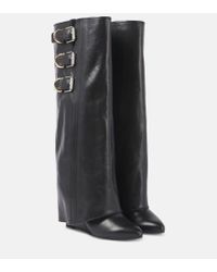 Givenchy Shark Lock Calf Hair Knee high Boots in Brown Lyst