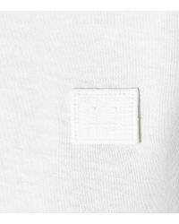 Acne White Fairview Face Cotton Sweatshirt