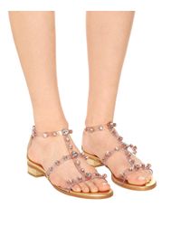 Sophia Webster Metallic Sandalen Dina mit Kristallen