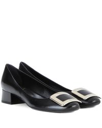 Roger Vivier | Black Belle De Nuit Leather Pumps | Lyst