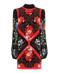 Alexander McQueen Red Silk Mini Dress