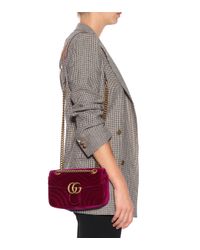 gg marmont mini velvet bag