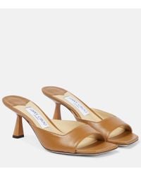 Jimmy Choo Zania 65 Pvc And Leather Sandals | Lyst