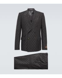 Gucci GG Jacquard Wool Suit - Black