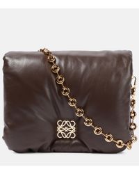 Loewe Goya Leather Backpack - Brown Backpacks, Handbags - LOW53469