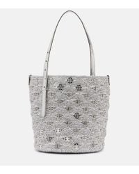 Rabanne Mini Eyelet-embellished Pvc Tote in White | Lyst