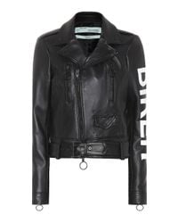 off white leather jacket womens