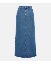 Monot Denim Maxi Skirt in Blue | Lyst