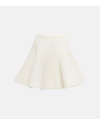 Alaïa Alaia Wool And Cotton Miniskirt - White