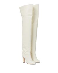 white thigh boots