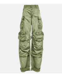 The Attico Low-rise Cargo Pants - Green