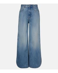 Loewe Pixel Wide-leg Mid-rise Jeans in Blue | Lyst