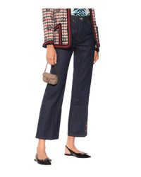 gg marmont micro leather shoulder bolsa