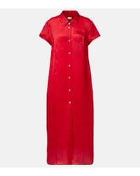 ワンピース KHAITE EFFY SILK AND COTTON LONG DRESS Khaite Effy Silk and Cotton Long Dress – LOZURI®