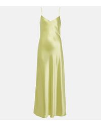 Galvan v-neck slip dress - Grey