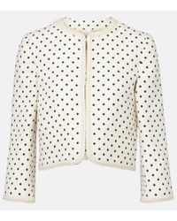ジャケット Valentino White single-breasted jacket with black polka dots Valentino White Single-breasted Jacket With Polka Dots | Lyst