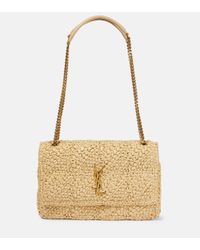Saint Laurent Jamie Medium Raffia Shoulder Bag - Natural