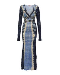 Altuzarra Philomena Tie-dye Silk Midi Dress in Blue | Lyst