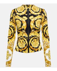 Versace Veste de survetement Barocco - Jaune