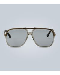 Gucci Synthetic Gafas De Sol Rectangulares in Blue for Men - Lyst