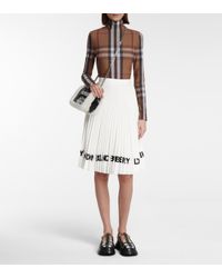 burberry falda white