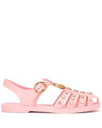 gucci jelly sandals pink