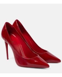Christian Louboutin Womens Black-red Kate 100 Patent Degrade Christian Louboutin Womens Black-red Kate 100 Patent Degrade