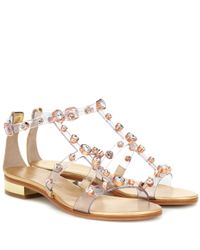 Sophia Webster Metallic Sandalen Dina mit Kristallen