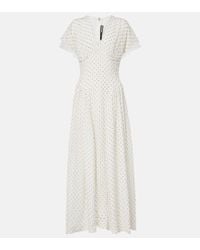 パーティードレス ROTATE polka dot midi dress with balloon sleeves 1125682961 ROTATE Birger Christensen polka dot midi dress with balloon