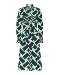 Diane von Furstenberg Blue Midikleid Jeri aus Baumwolle