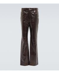 Gucci Shiny Soft Leather Pants in Grey for Men  Lyst UK