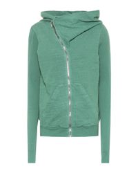 Rick Owens Green Drkshdw Cotton Hoodie