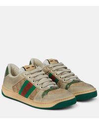 Gucci Screener Leather Sneakers - Green
