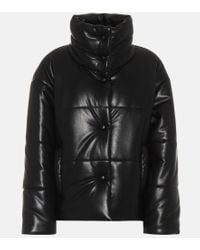 【Nanushka】 Aveline fauxレザーパファージャケット Aveline - Okobor™ Alt-Leather Jacket - Black – Nanushka