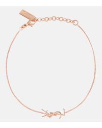 Saint Laurent Opyum Charm Bracelet In Rose Gold Brass - Pink
