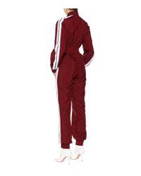 Palm Angels Red Zip-front Jumpsuit