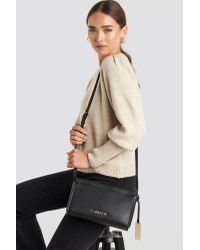 Calvin Klein Leather Enfold Ew Crossbody Bag Black | Lyst